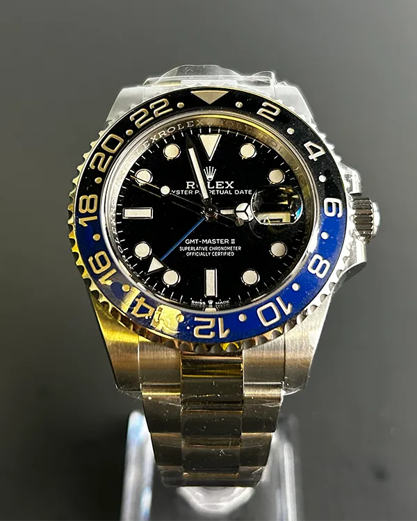 Watch for Men | Gold Finish | Black Dial | Black & Blue Bezel 0047