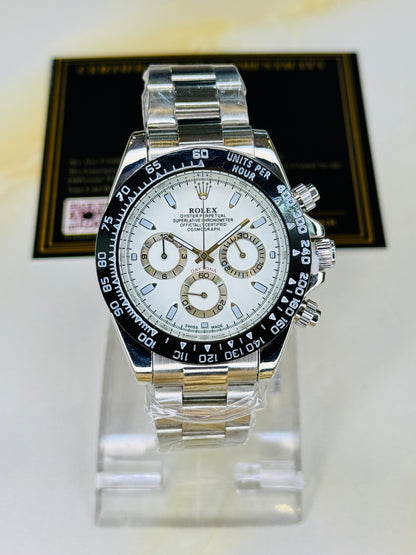 Silver White Dial | Master Clone Chronograph Watch 004