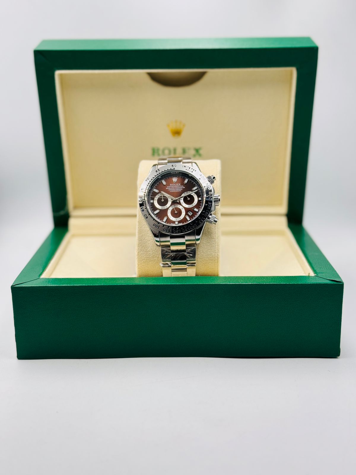 Chocolate Dial | Silver Chain Strap Chronograph 0012