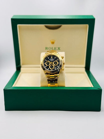 Chronograph – 40MM | Black Dial | Yellow Gold Bracelet 0021