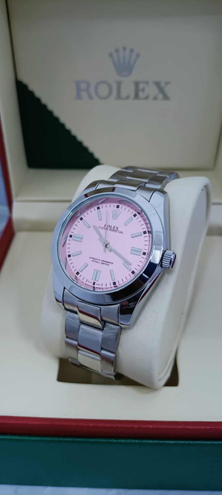 Pink Dial – Stainless Steel Men’s Watch 0097