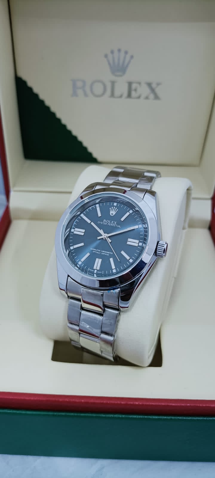 Blue Dial Automatic Stainless Steel Watch 0094