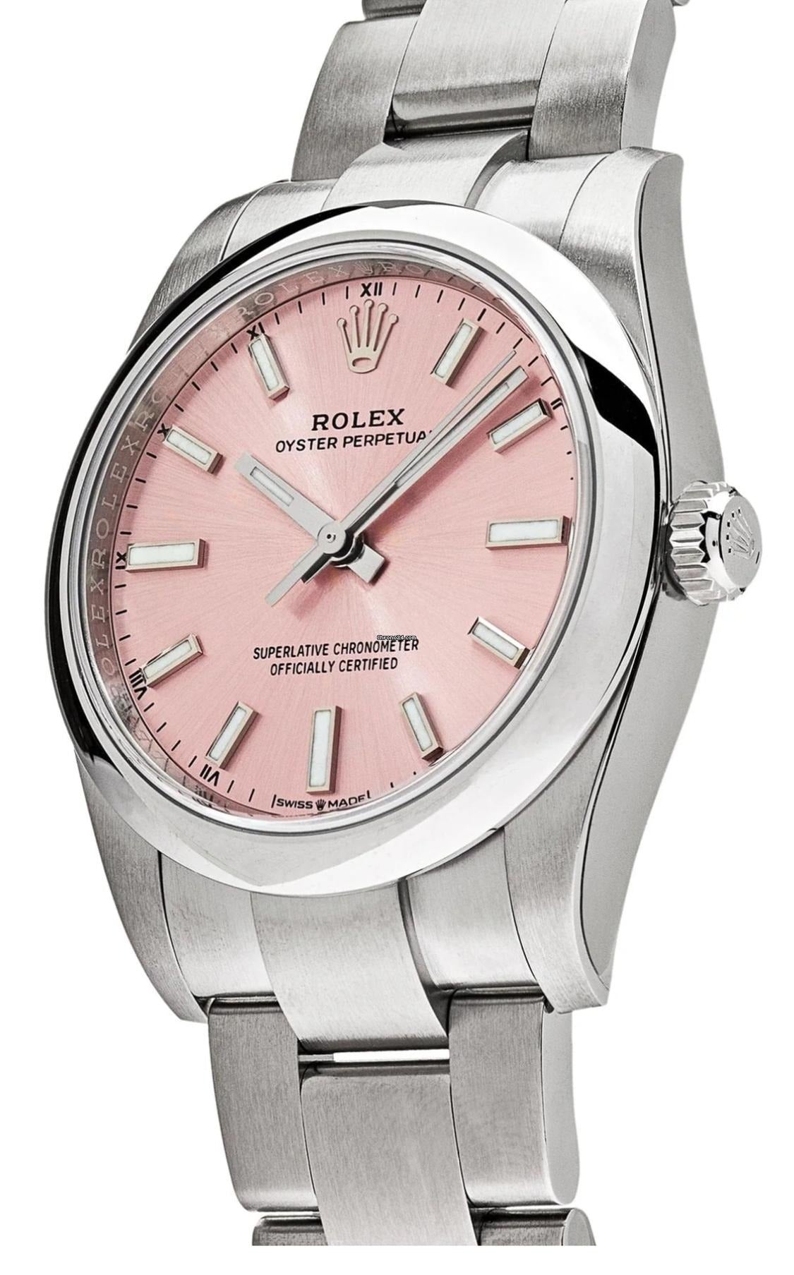 Pink Dial – Stainless Steel Men’s Watch 0097
