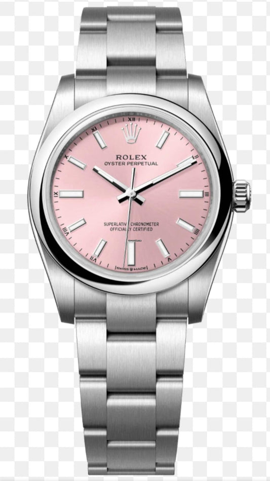 Pink Dial – Stainless Steel Men’s Watch 0097